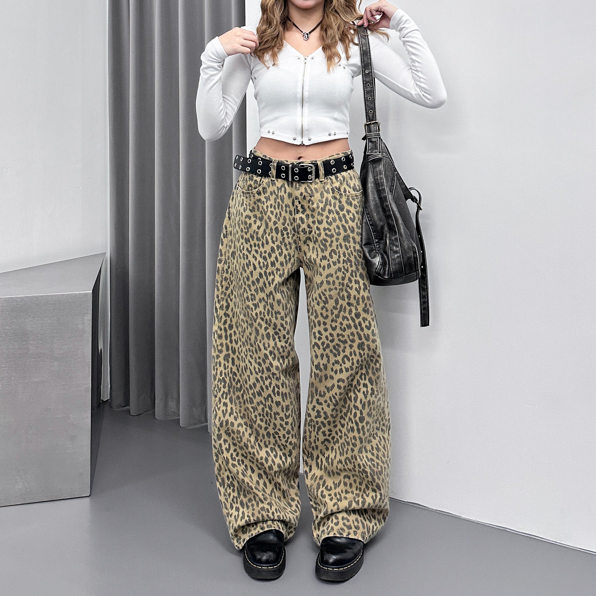 [BEST 靚CUTTING] SUMMER LEOPARD WIDE PANTS/ 2色