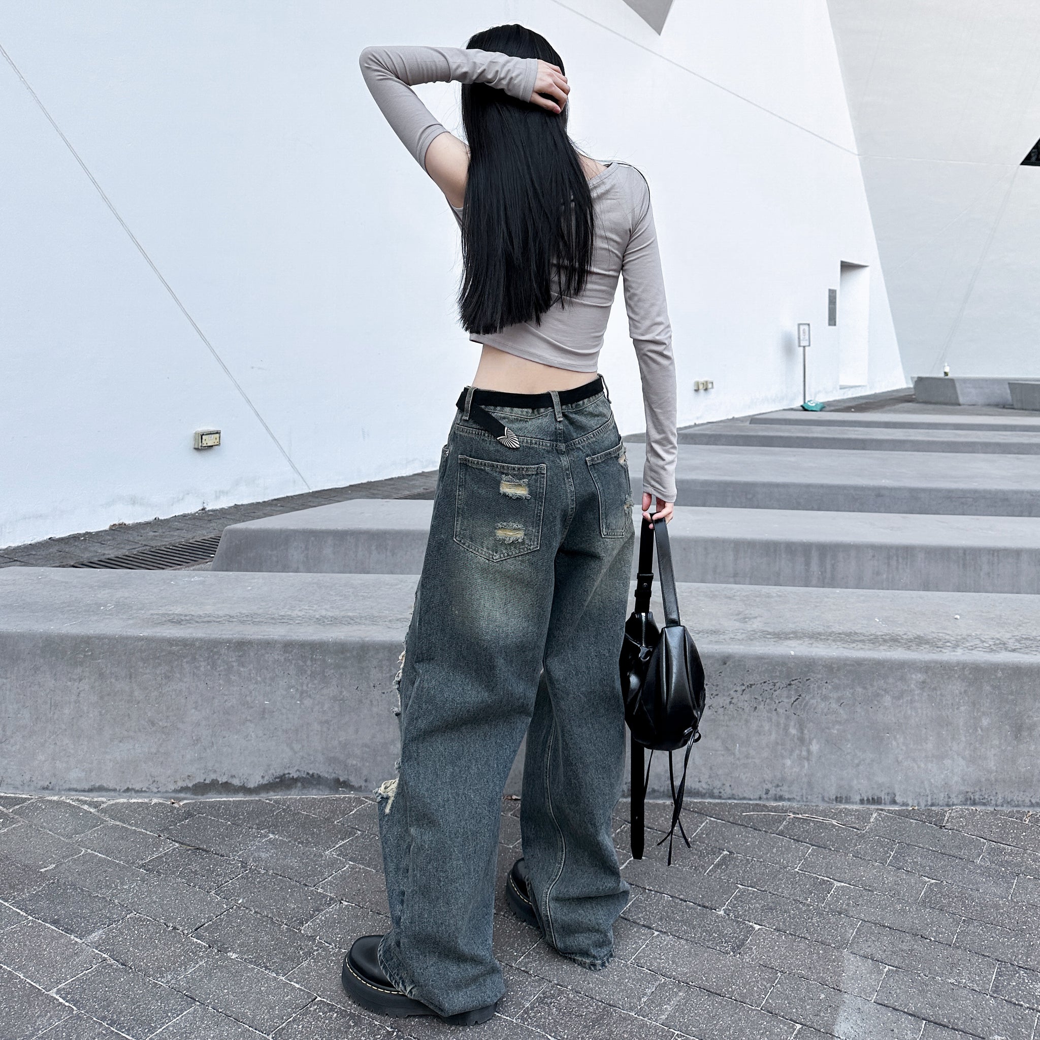 SUPER DAMAGE WASHING DENIM PANTS/ 2色