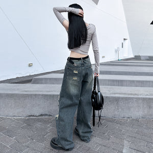 SUPER DAMAGE WASHING DENIM PANTS/ 2色