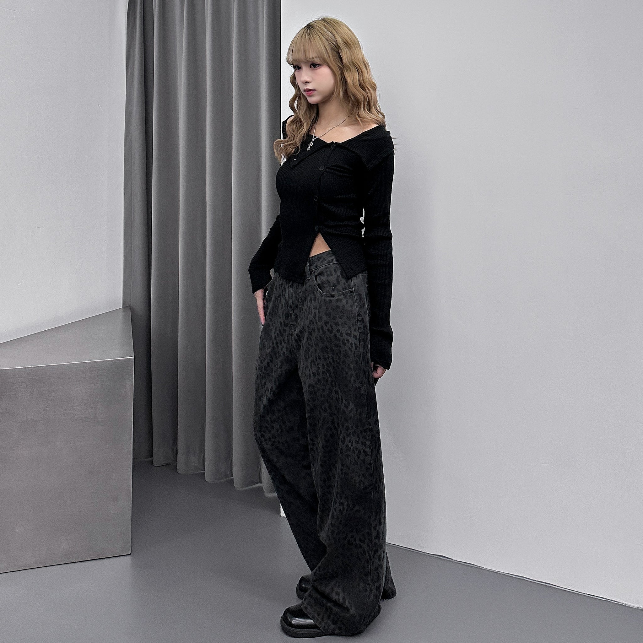 [BEST 靚CUTTING] SUMMER LEOPARD WIDE PANTS/ 2色