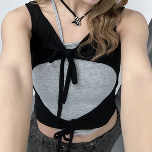 [正反兩穿] TIE YOUR HEART TANK TOP/ 2色