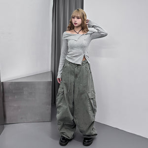 [UNISEX] 重磅PIGMENT CARGO BALLOON PANTS/ 2色