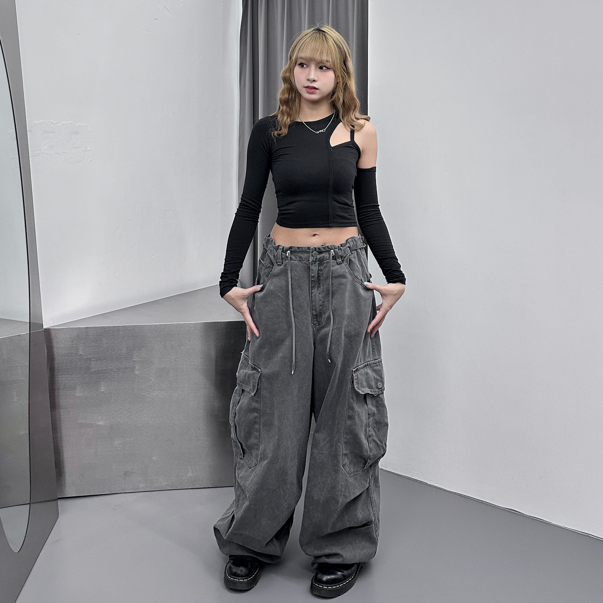 [UNISEX] 重磅PIGMENT CARGO BALLOON PANTS/ 2色