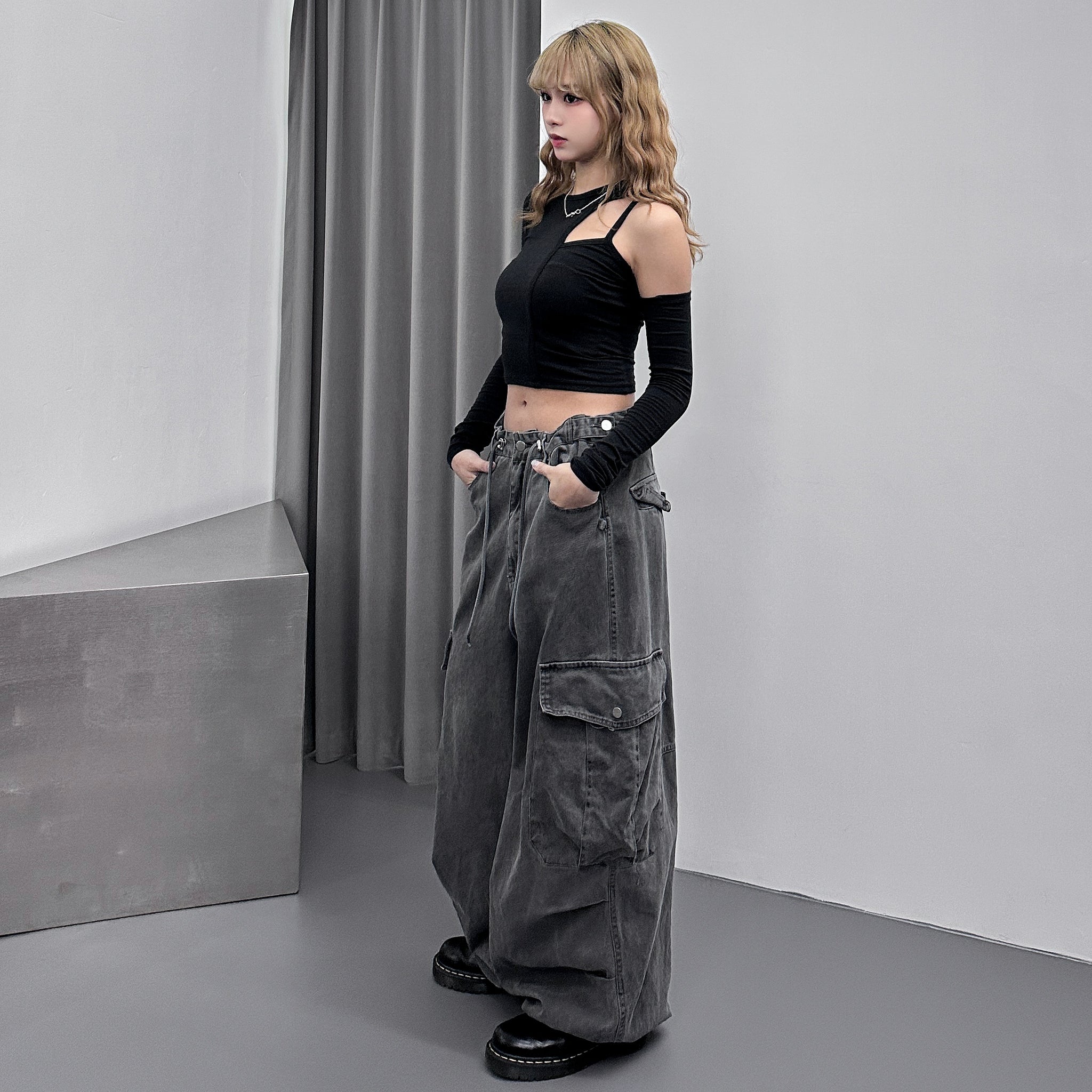 [UNISEX] 重磅PIGMENT CARGO BALLOON PANTS/ 2色