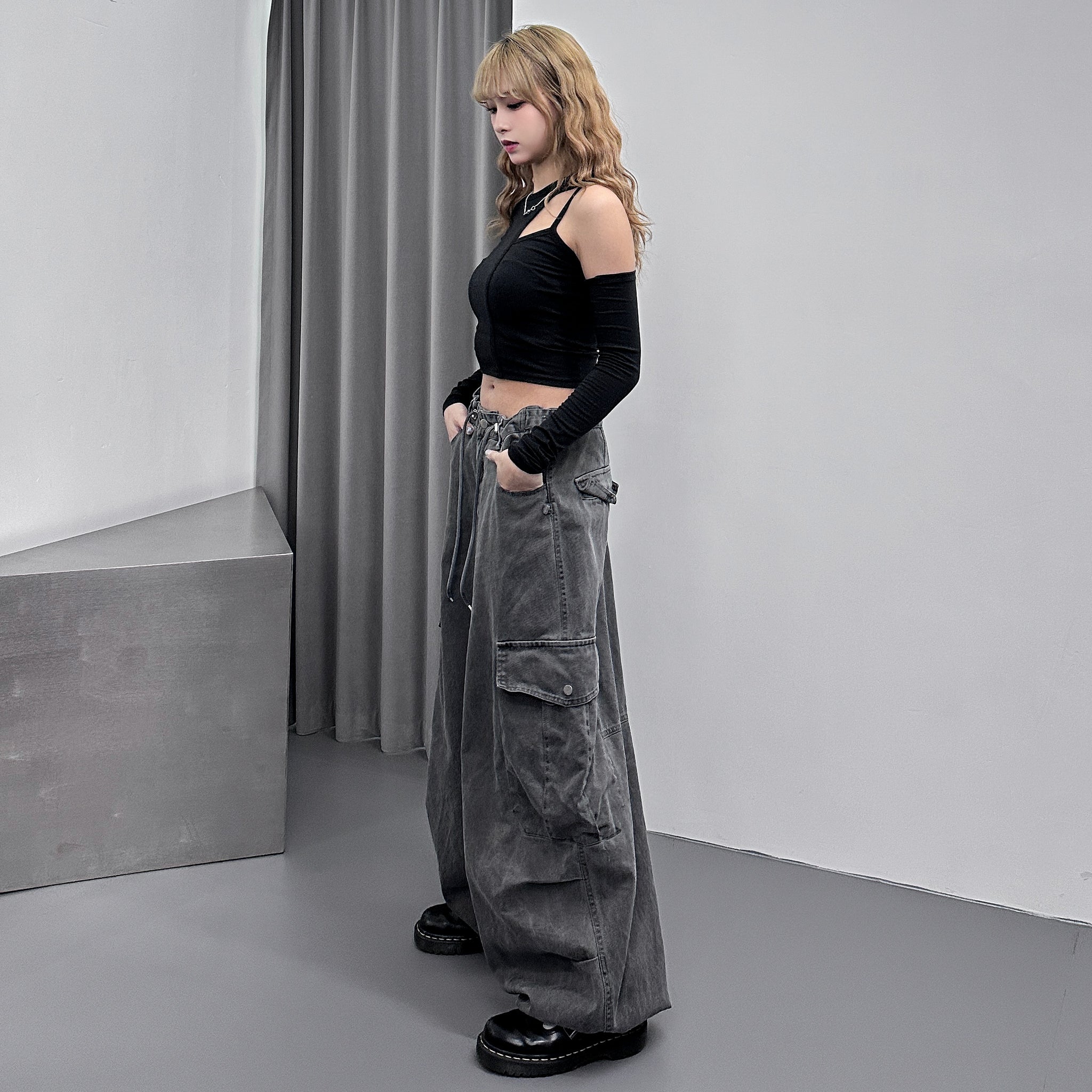 [UNISEX] 重磅PIGMENT CARGO BALLOON PANTS/ 2色