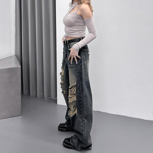 SUPER DAMAGE WASHING DENIM PANTS/ 2色