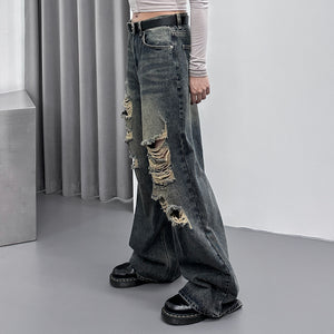 SUPER DAMAGE WASHING DENIM PANTS/ 2色