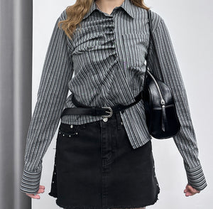 [一衫兩穿] 2WAY STRIPED SHIRT/ 2色