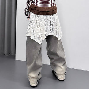 [摺邊褲腳] BALLOON POCKET DENIM PANTS/ 1色