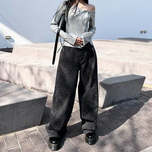 [BEST 靚CUTTING] SUMMER LEOPARD WIDE PANTS/ 2色