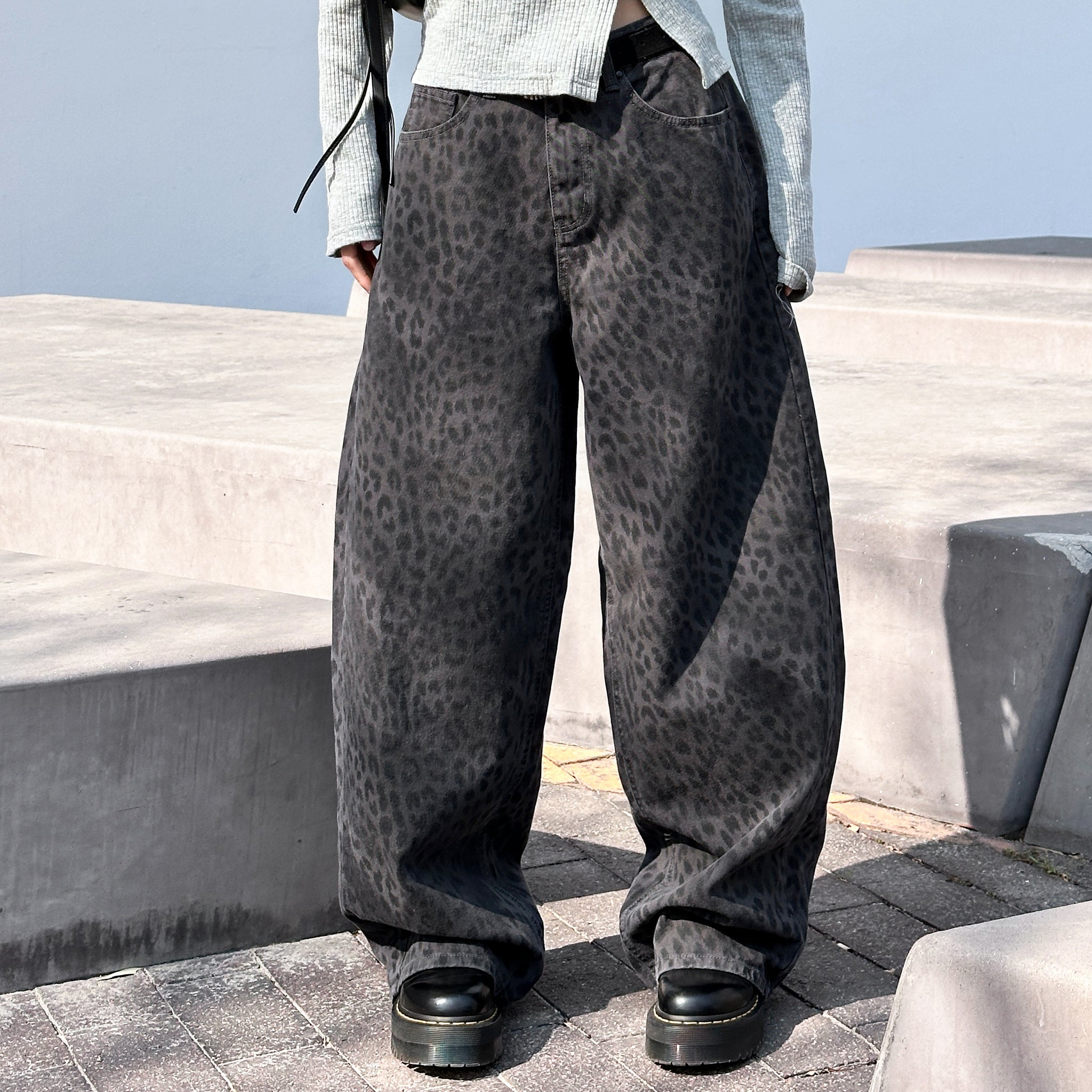 [BEST 靚CUTTING] SUMMER LEOPARD WIDE PANTS/ 2色
