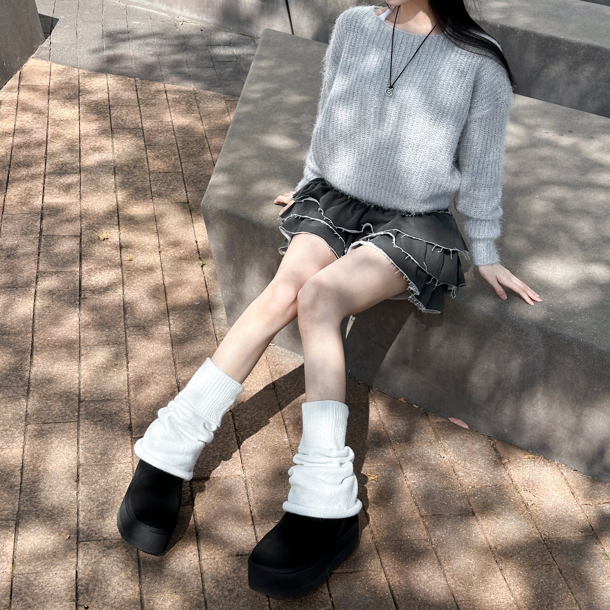 PIGMENT FRINGE RUFFLE SKIRT PANTS/ 2色