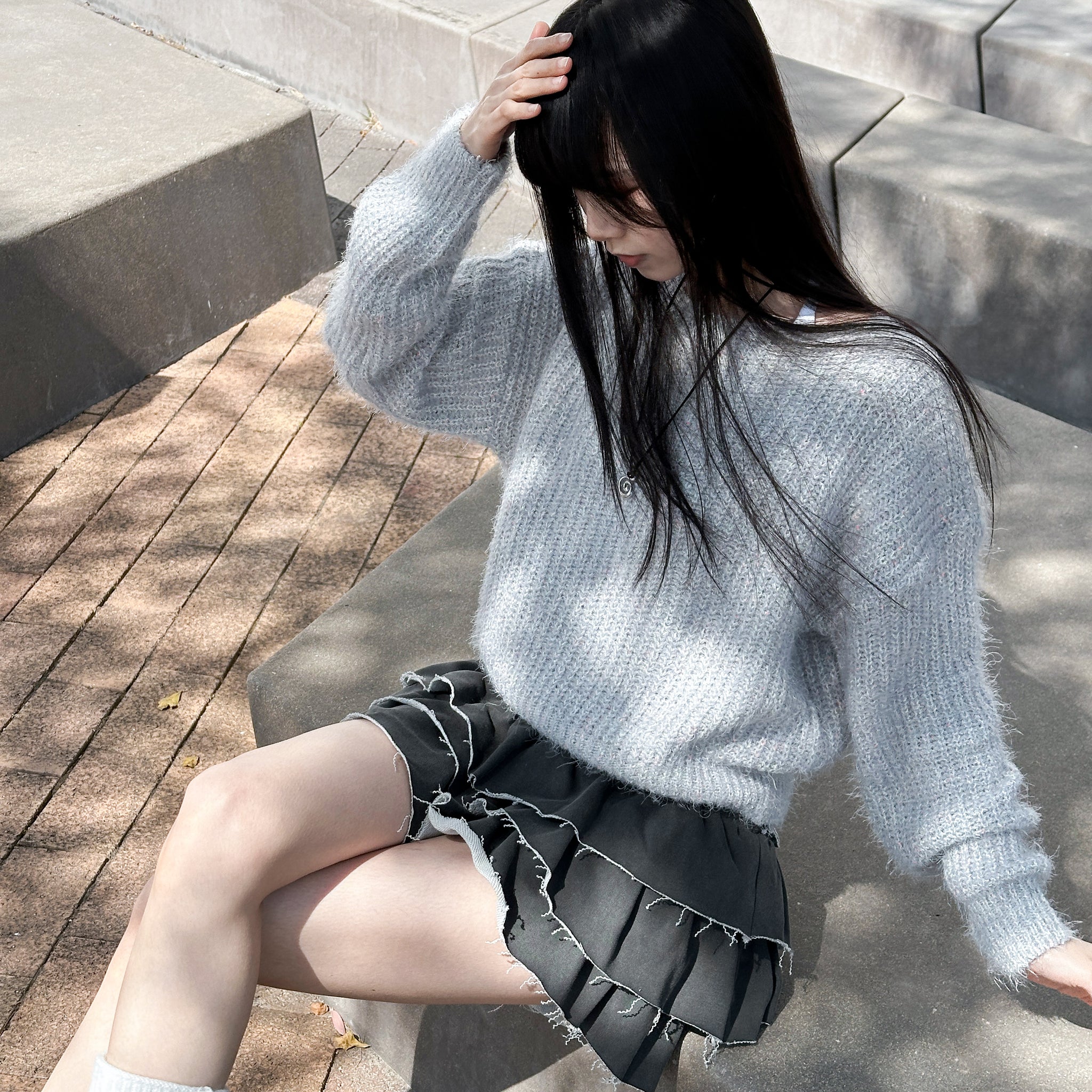PIGMENT FRINGE RUFFLE SKIRT PANTS/ 2色