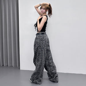 RIVET LEOPARD WIDE DENIM PANTS/ 1色