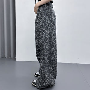 RIVET LEOPARD WIDE DENIM PANTS/ 1色
