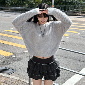 PIGMENT FRINGE RUFFLE SKIRT PANTS/ 2色