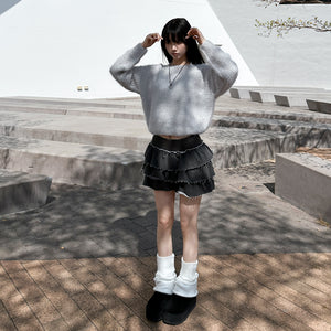PIGMENT FRINGE RUFFLE SKIRT PANTS/ 2色
