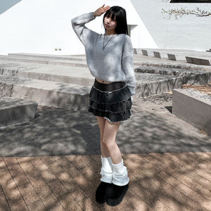 PIGMENT FRINGE RUFFLE SKIRT PANTS/ 2色