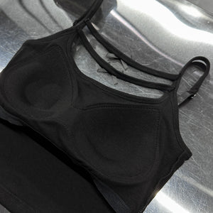 [HOT] 高質款! 2 RIBBONS CAMI TOP (Built-in Cap)/ 2色