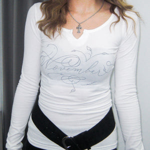 25NOV V-NECK LONG SLEEVE/ 2色