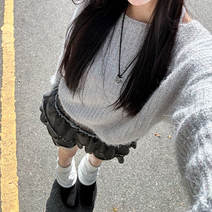 PIGMENT FRINGE RUFFLE SKIRT PANTS/ 2色