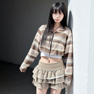 PIGMENT FRINGE RUFFLE SKIRT PANTS/ 2色