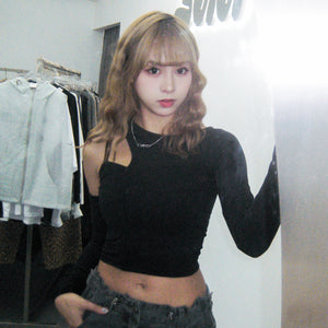 [HOT] UNBALANCE LONG SLEEVE/ 2色