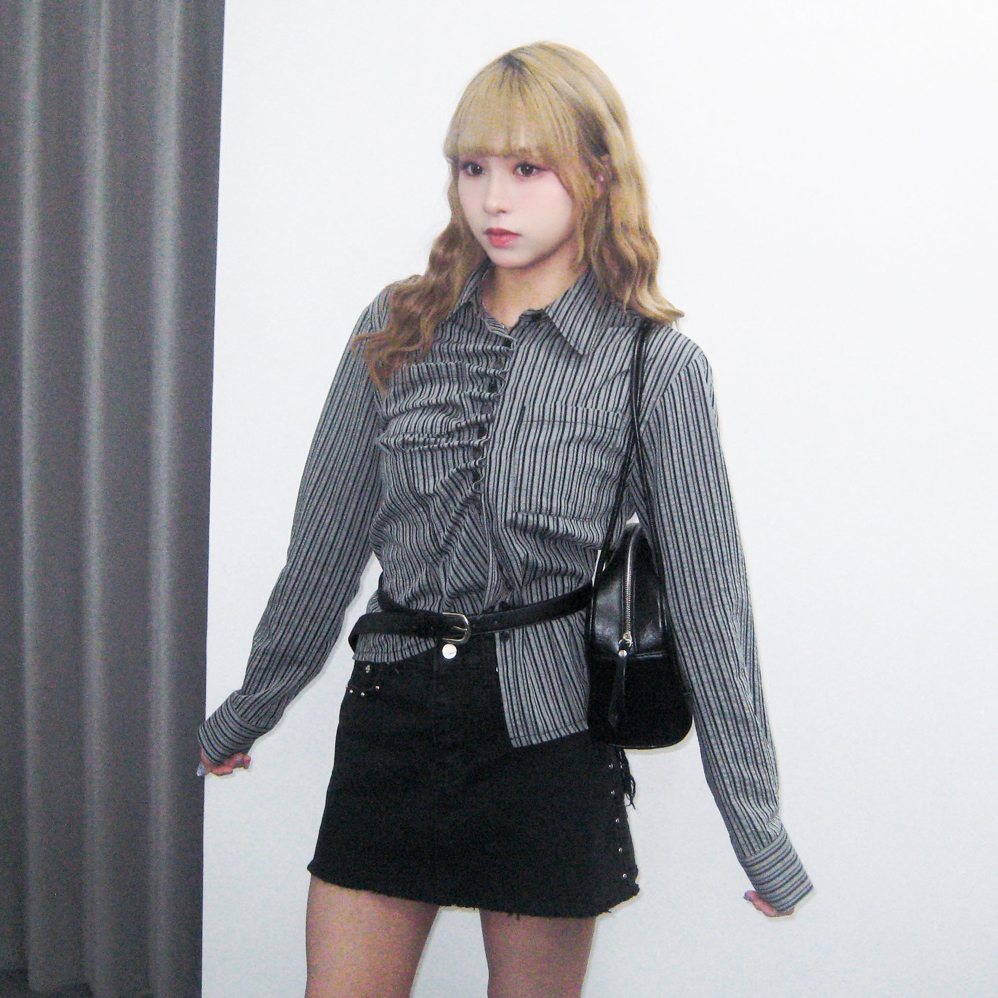 [一衫兩穿] 2WAY STRIPED SHIRT/ 2色
