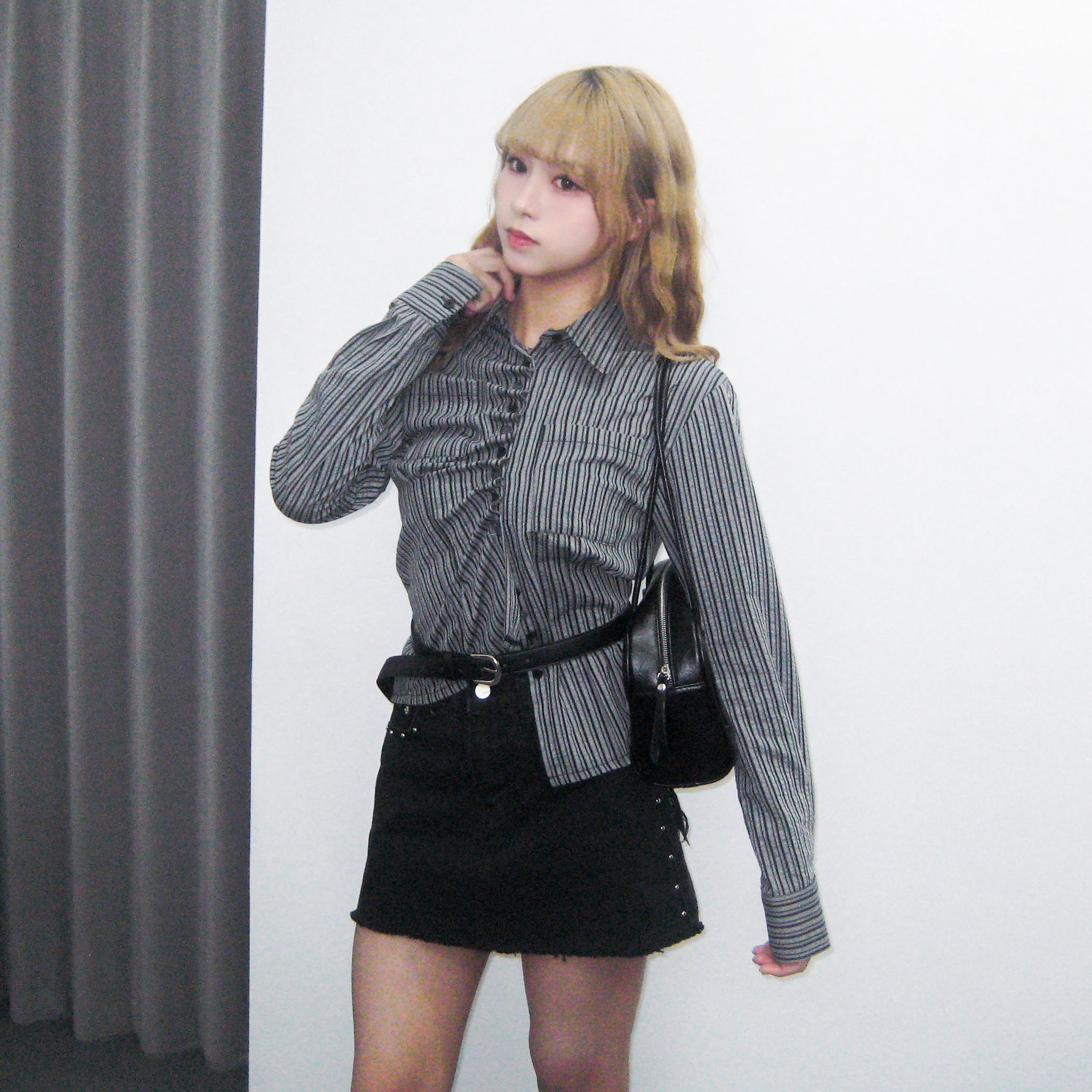 [一衫兩穿] 2WAY STRIPED SHIRT/ 2色
