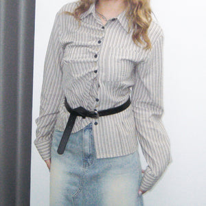[一衫兩穿] 2WAY STRIPED SHIRT/ 2色