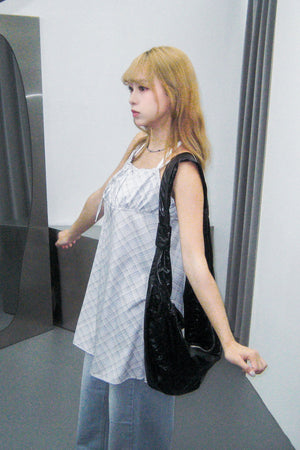 SPRING PLAID LAYERED NASHI DRESS/ 2色