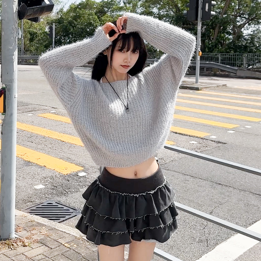 PIGMENT FRINGE RUFFLE SKIRT PANTS/ 2色