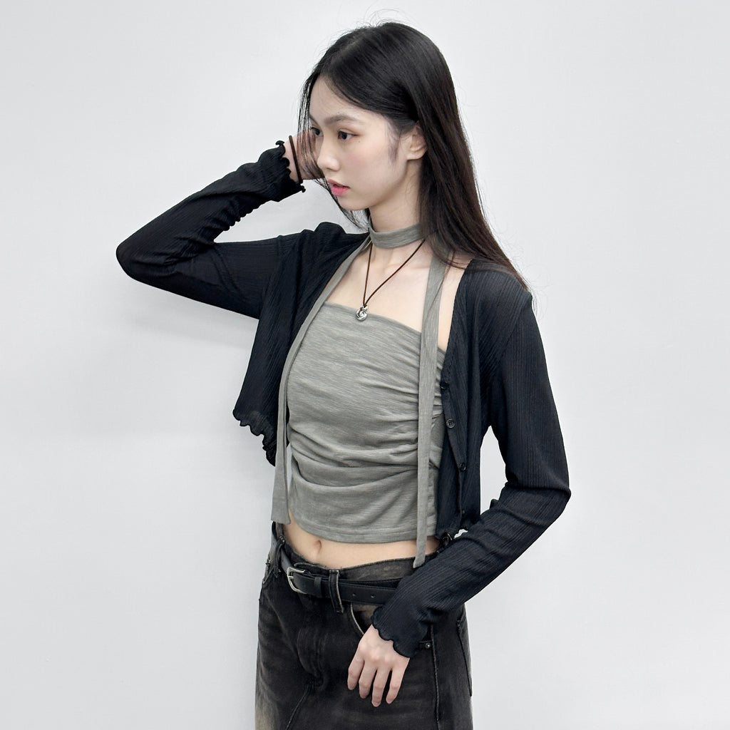 彈彈冰感木耳邊CARDIGAN/ 2色