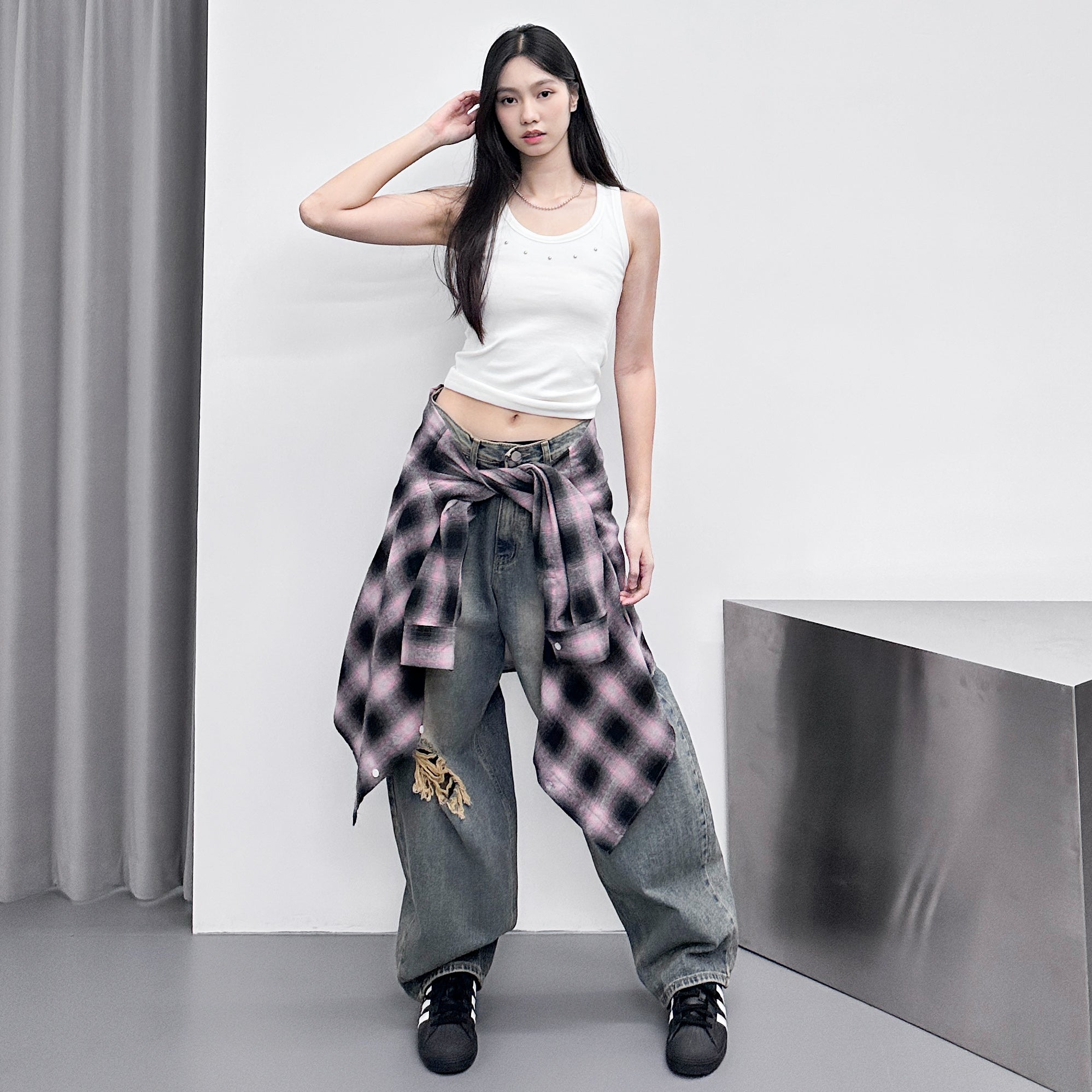 [UNISEX] CITY BOY CHECKERED SHIRT/ 2色