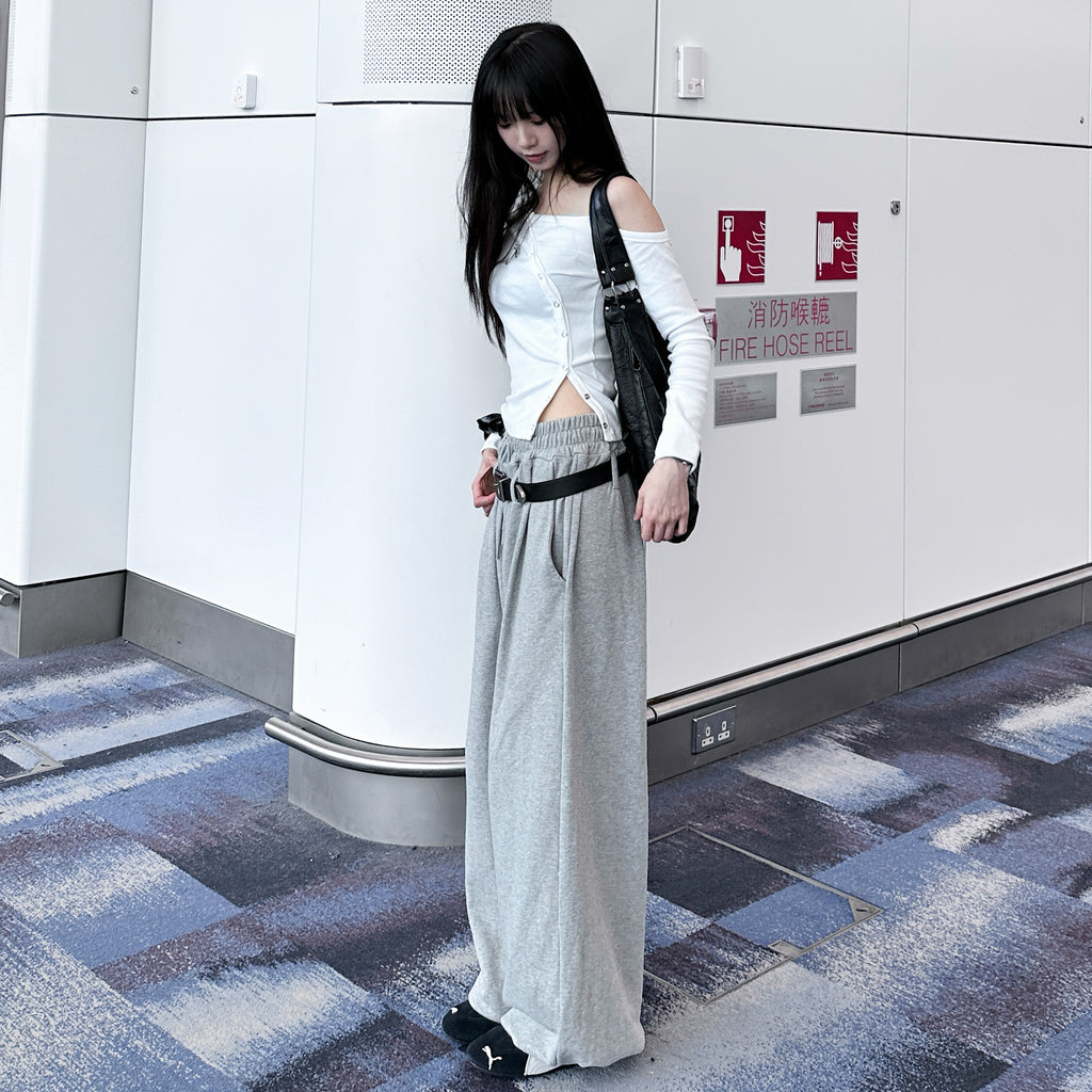 啪啪鈕RENEE ONE-OFF SHOULDER LONG SLEEVE TOP/ 2色