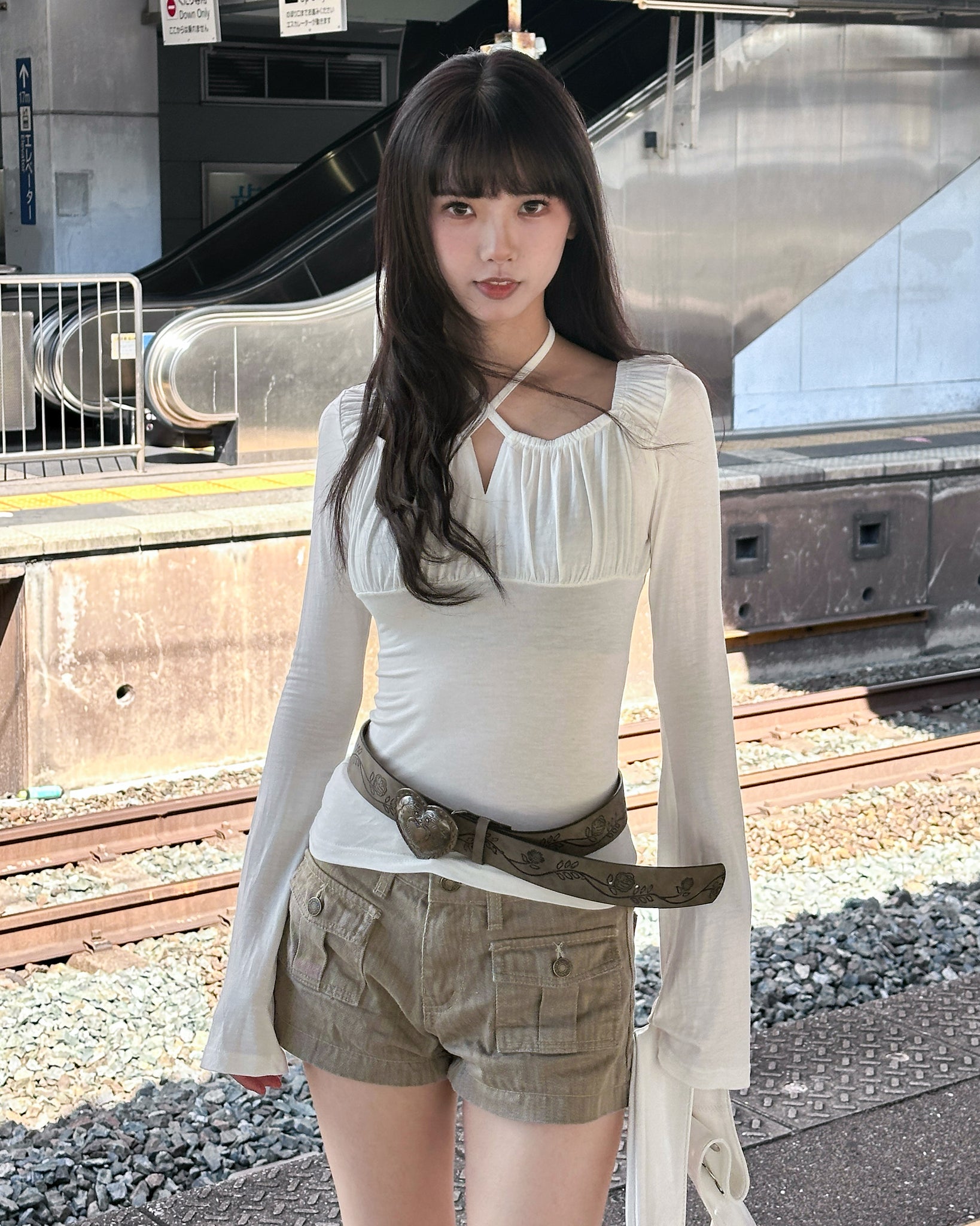 [2WAY] GLORILLA OFF SHOULDER & LONG SLEEVE TOP/ 2色
