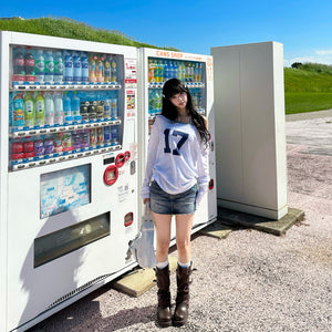 [閃石珠珠] MID-WAIST VINTAGE BLUE MINI SKIRT/ 1色