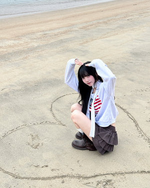 AF BOAT-NECK OFF SHOULDER SWEATSHIRT/ 2色
