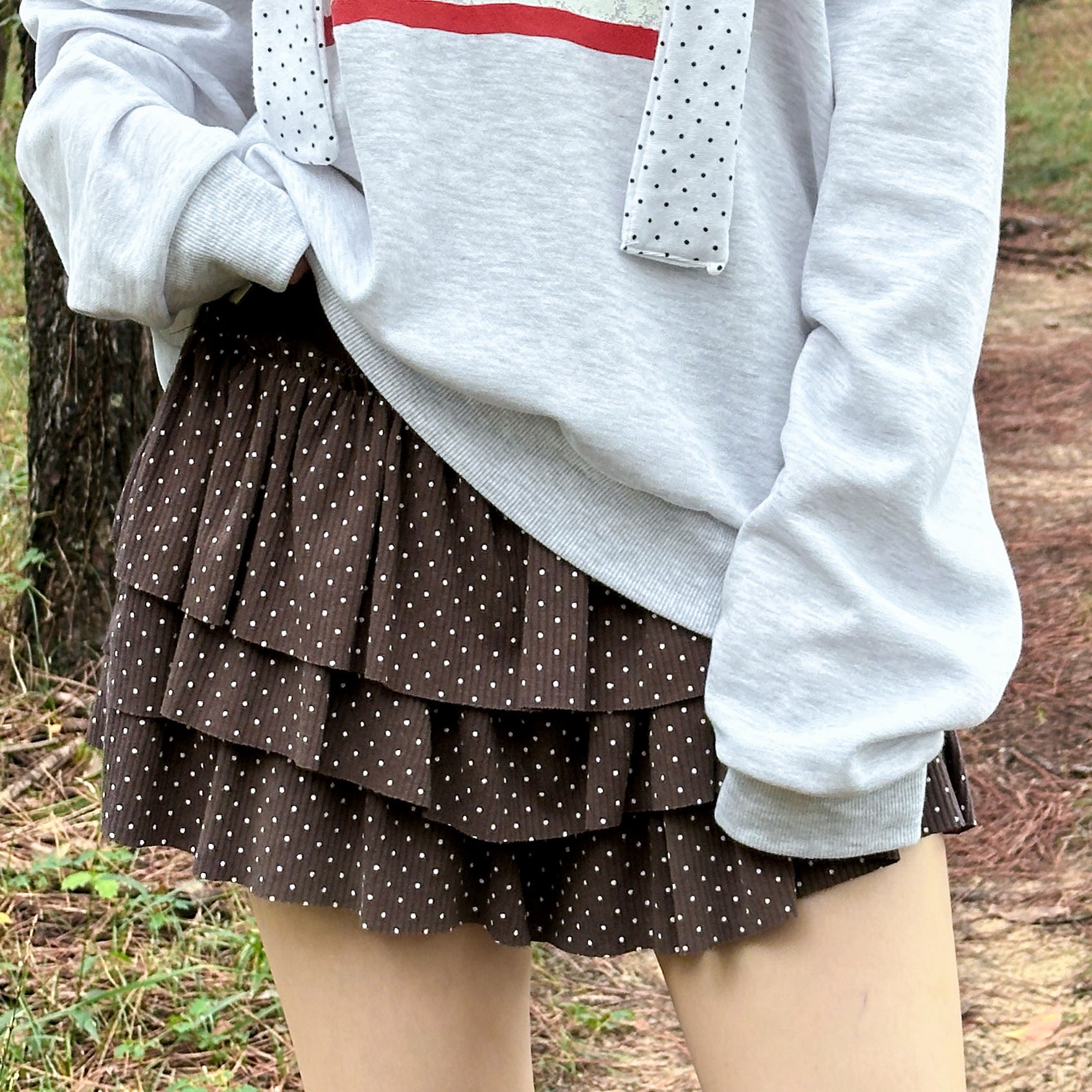 DOT DOT RUFFLE SKIRT PANTS/ 3色