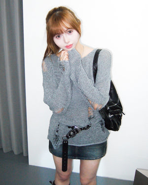 GROOVY DAMAGE KNIT/ 3色