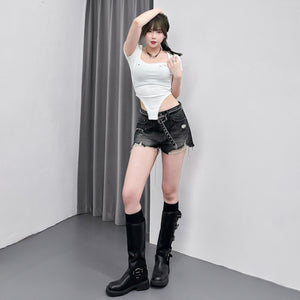 [KARINA同款] DIRTY WORK DIRTY SHORTS/ 2色