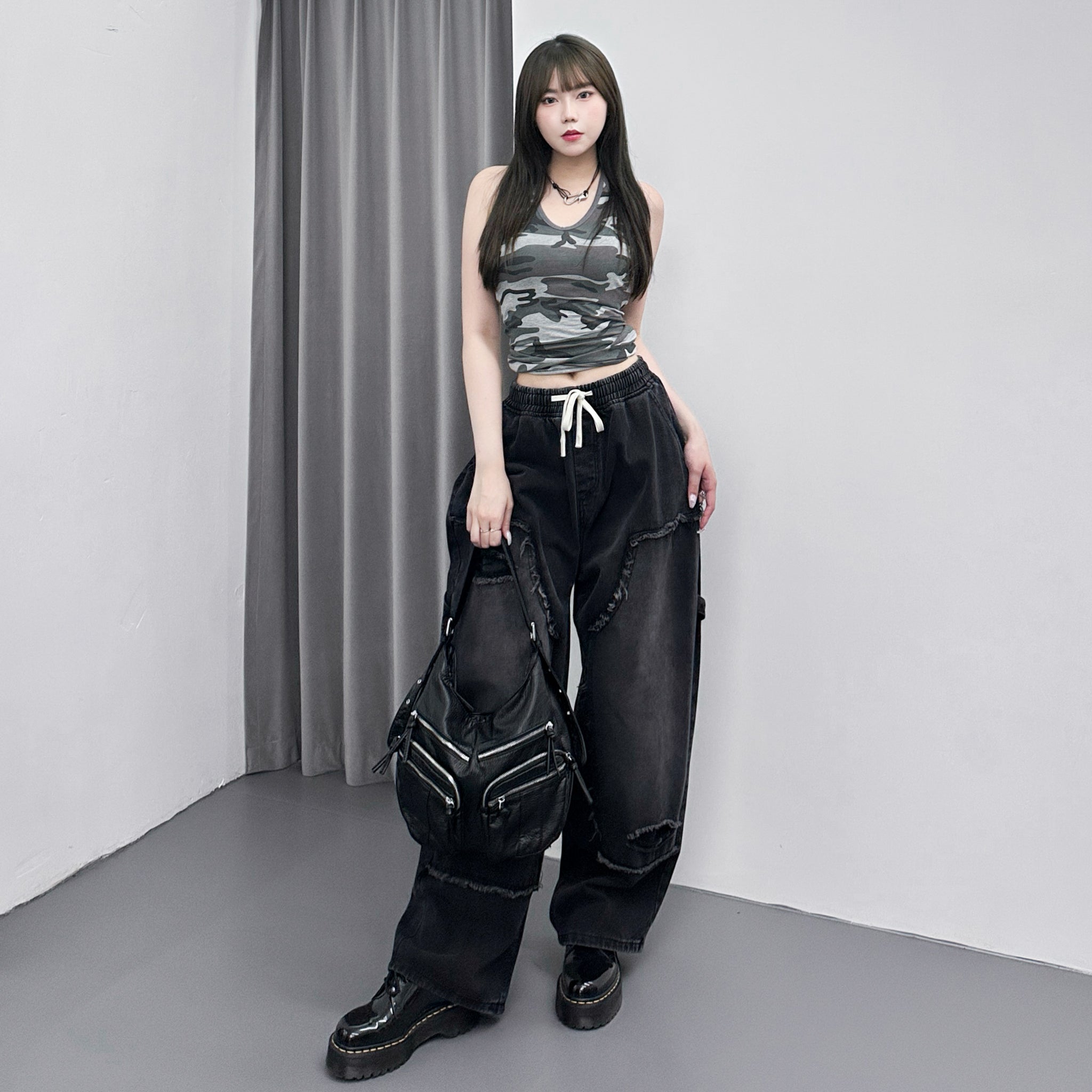 CAMOUFLAGE HALTER NECK SLEEVELESS/ 1色