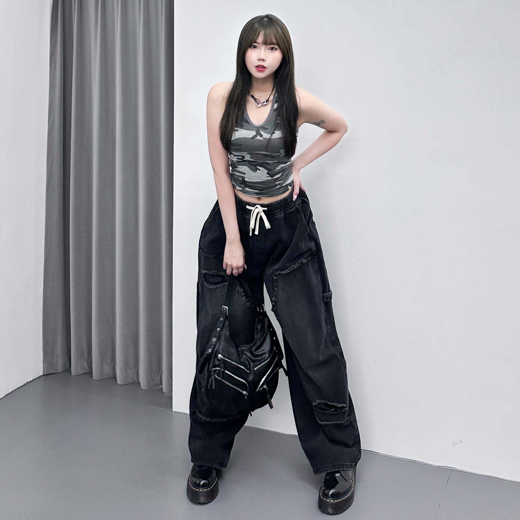 CAMOUFLAGE HALTER NECK SLEEVELESS/ 1色