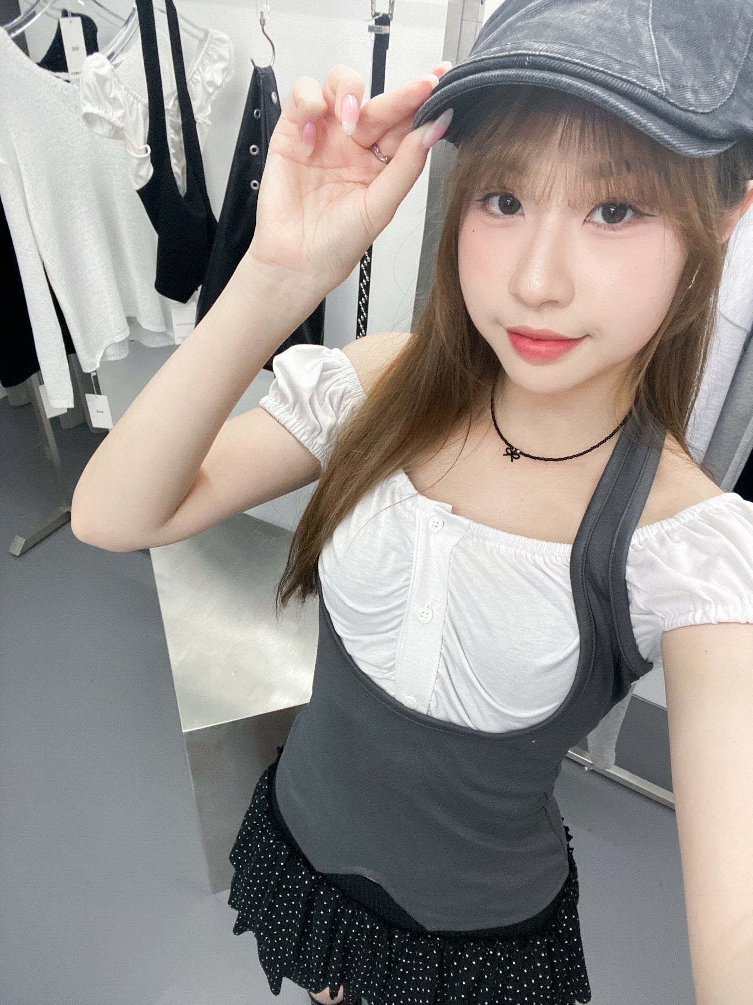 [2WAY] 假兩件HALTER TAYLOR TOP/ 2色