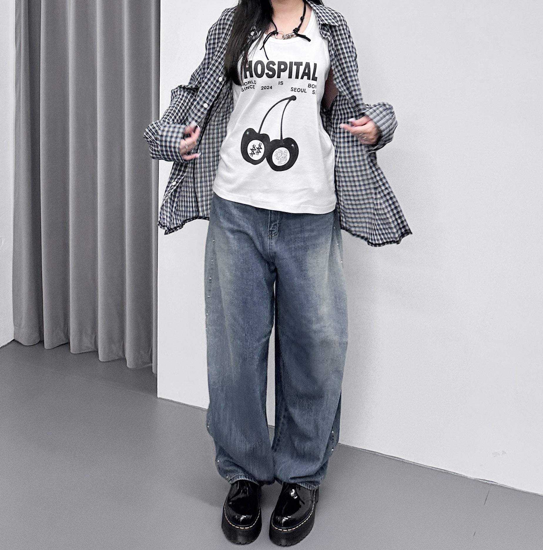 [BEST] SUMMER銀釘SLUB竹節棉輕盈薄款BALLOON DENIM PANTS/ 1色