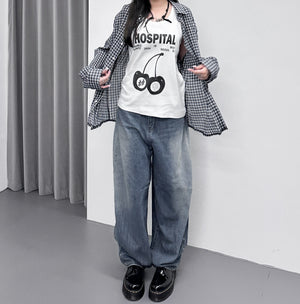 [BEST] SUMMER銀釘SLUB竹節棉輕盈薄款BALLOON DENIM PANTS/ 1色