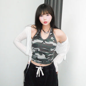 CAMOUFLAGE HALTER NECK SLEEVELESS/ 1色