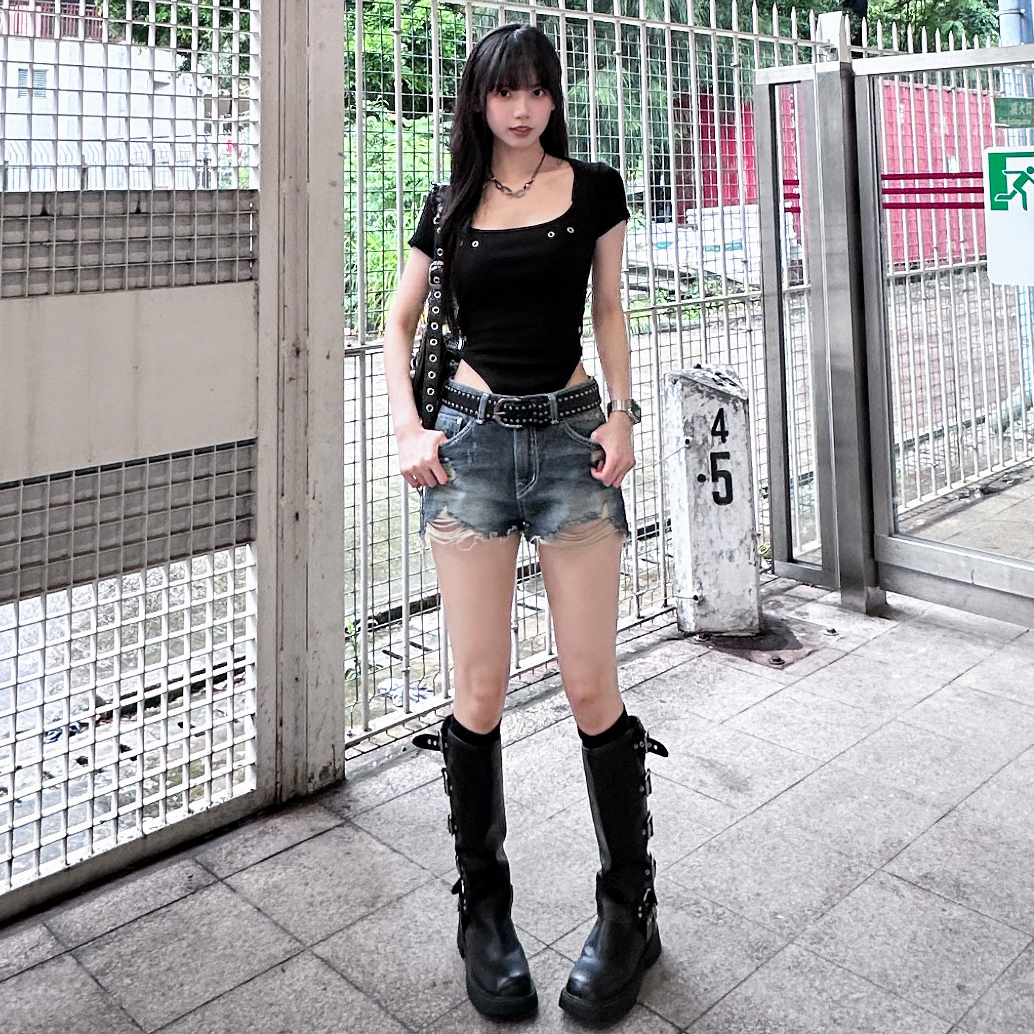 YUNA BODYSUIT CROP TEE/ 2色
