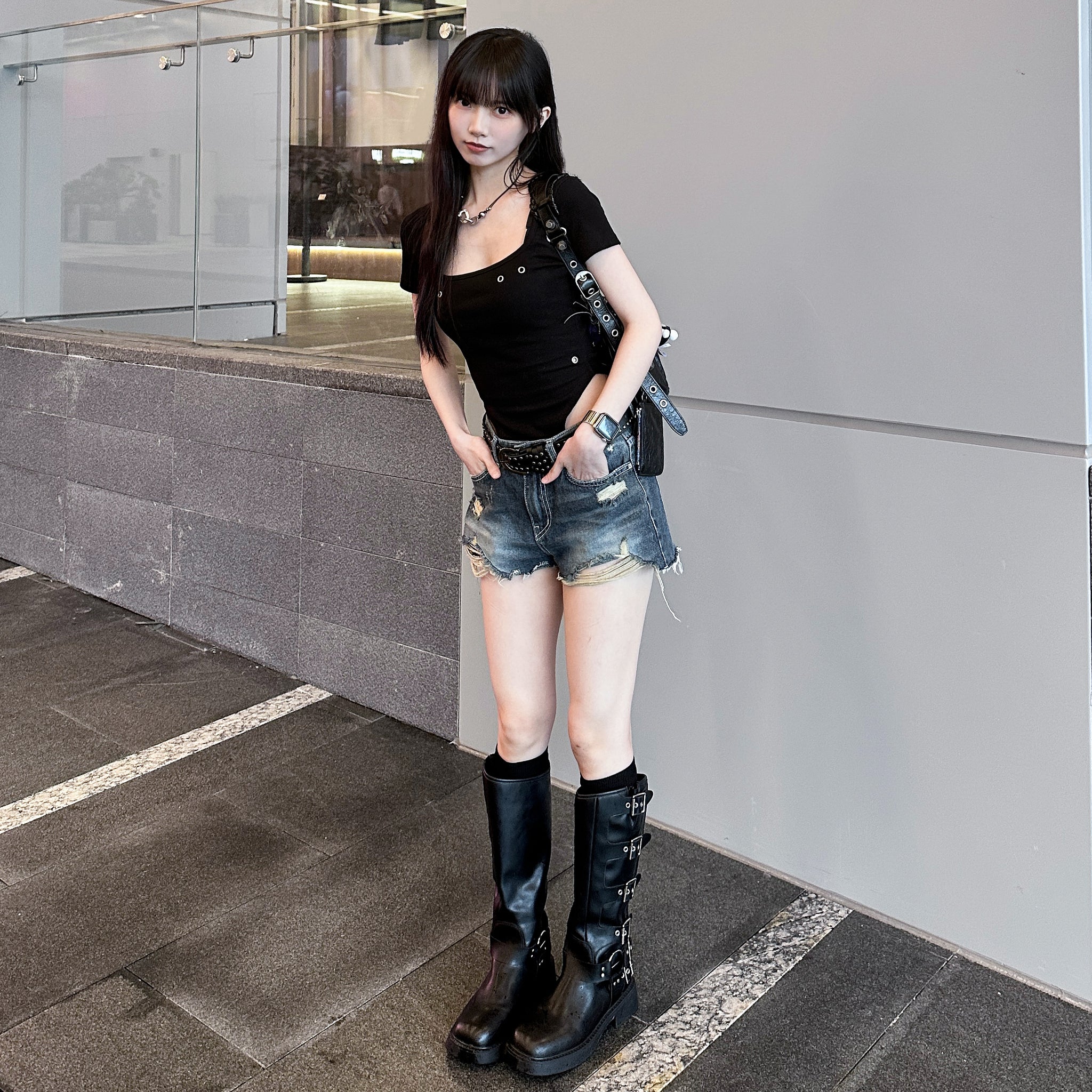 YUNA BODYSUIT CROP TEE/ 2色