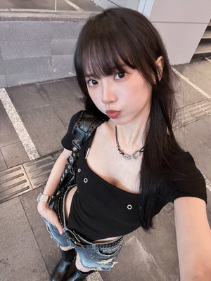 YUNA BODYSUIT CROP TEE/ 2色